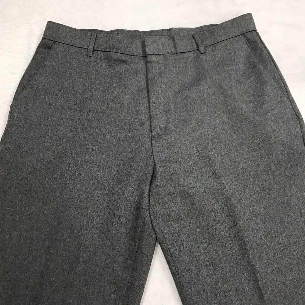 Vintage 80s LEVIS Action Slacks Pant Men 36x30 Gray Polyester Retro Disco Dacron